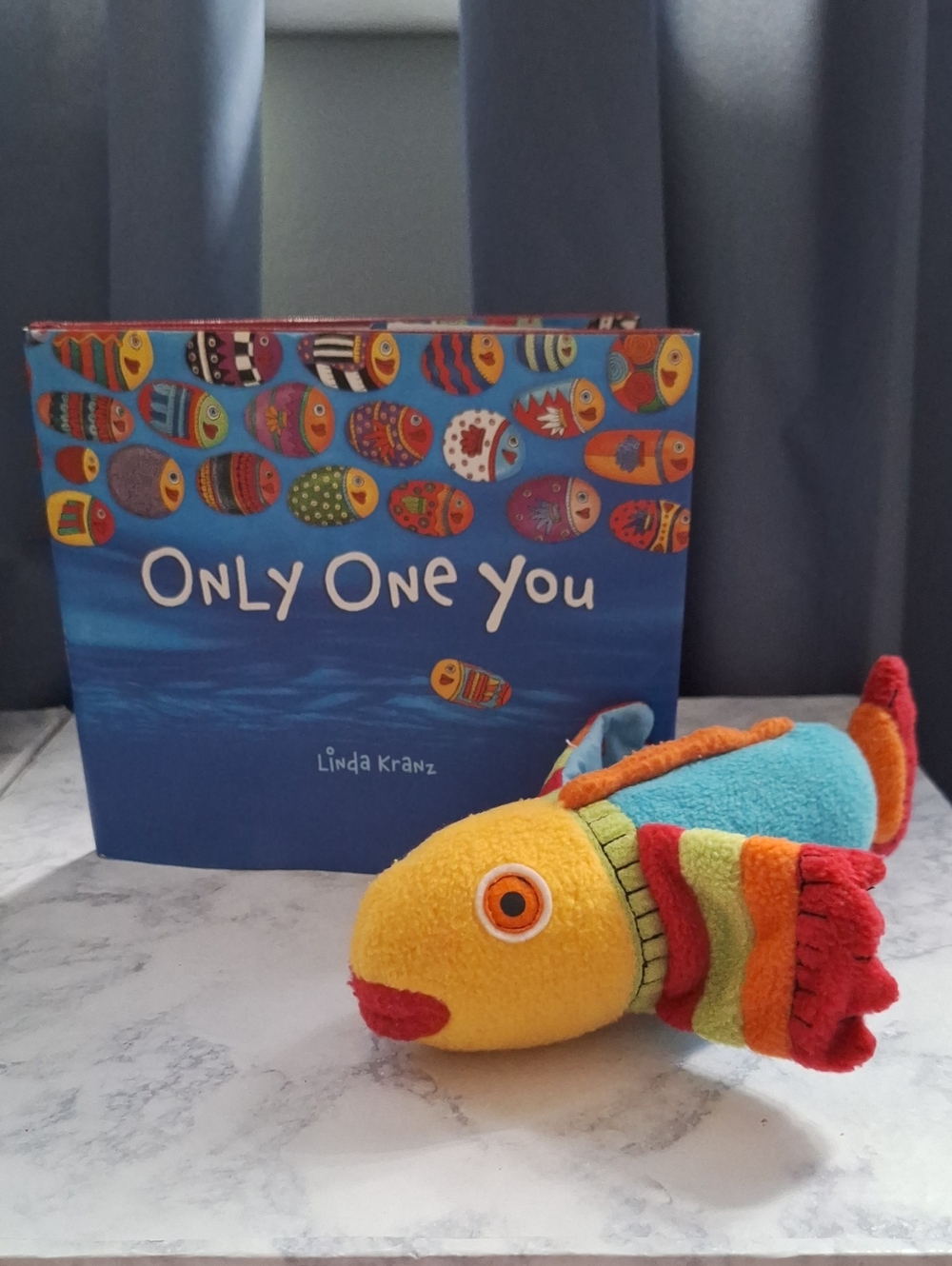 Only One You By Kranz, Plush Fish Toy - Colorful Yellow & Blue